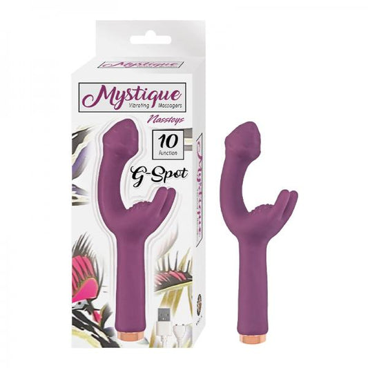 Nasstoys Mystique G-spot Rechargeable Silicone Dual Stimulation Vibrator Eggplant