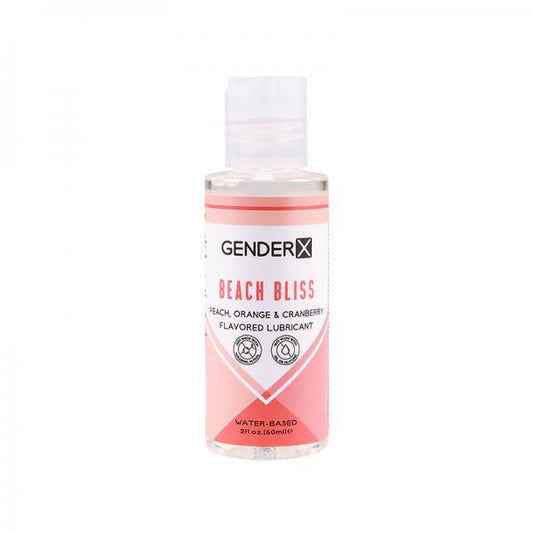 Gender X Beach Bliss Peach, Orange & Cranberry Flavored Water-based Lubricant 2 Oz.