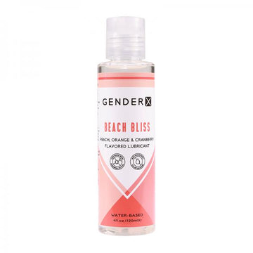 Gender X Beach Bliss Peach, Orange & Cranberry Flavored Water-based Lubricant 4 Oz.