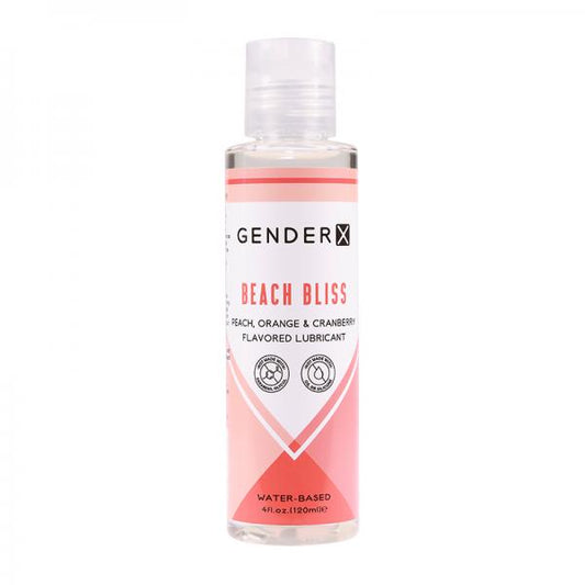 Gender X Beach Bliss Peach, Orange & Cranberry Flavored Water-based Lubricant 4 Oz.