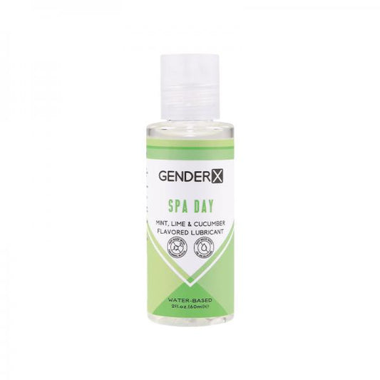Gender X Spa Day Mint, Lime & Cucumber Flavored Water-based Lubricant 2 Oz.
