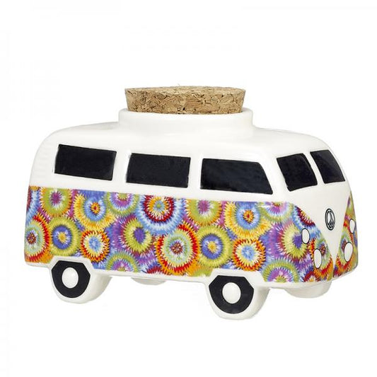 Fashioncraft Colorful Flower Burst Vintage Bus Stash Jar