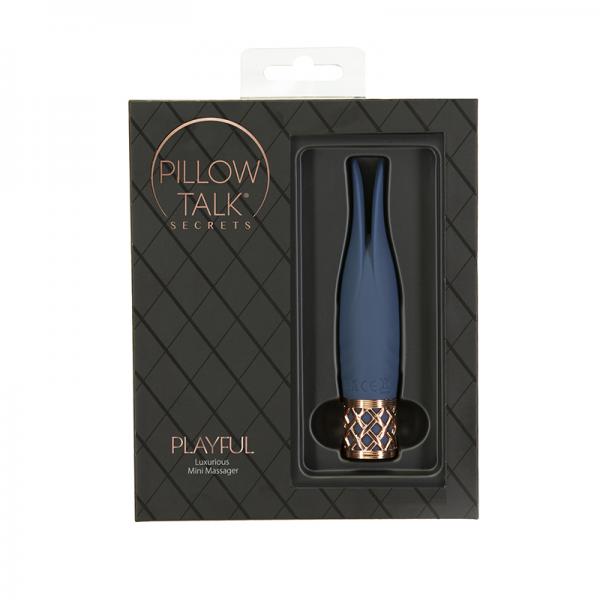Pillow Talk Secrets Playful Rechargeable Silicone Clitoral Vibrator Navy