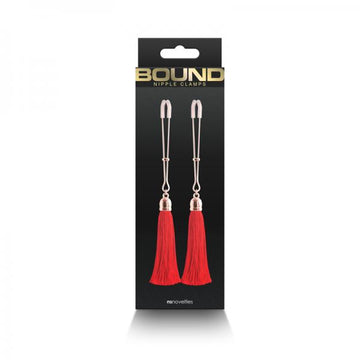 Bound Nipple Clamps T1 Red