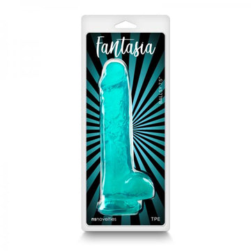 Fantasia Ballsy 7.5 In. Jelly Dildo Teal
