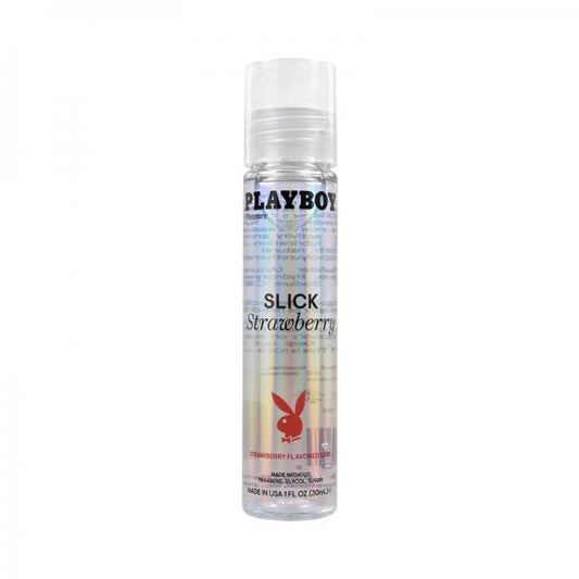 Playboy Slick Flavored Water-based Lubricant Strawberry 1 Oz.