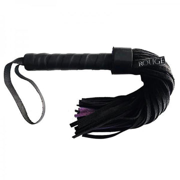 Rouge Short Suede Flogger Leather Handle Black/purple