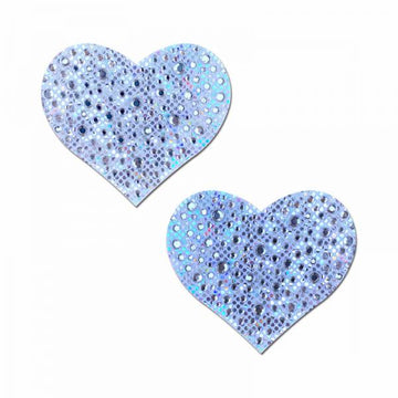 Pastease Crystal Sparkling Heart Pasties Silver