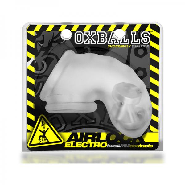 Oxballs Airlock Electro Air-lite Vented Chastity Clear Ice