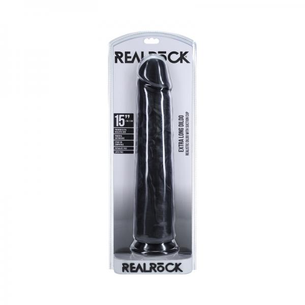 Realrock Extra Long 15 In. Dildo Black
