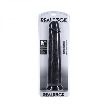 Realrock Extra Long 15 In. Dildo Black
