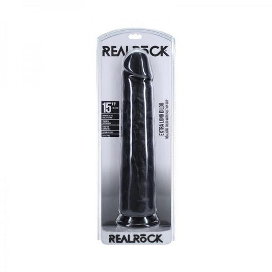 Realrock Extra Long 15 In. Dildo Black