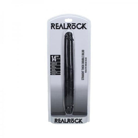 Realrock 14 In. Thick Double-ended Dong Black