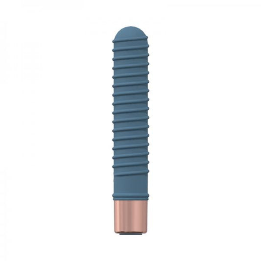 Loveline Poise 10 Speed Mini-vibe Silicone Rechargeable Waterproof Blue/grey