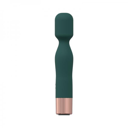 Loveline Glamour 10 Speed Mini-wand Silicone Rechargeable Waterproof Forest Green
