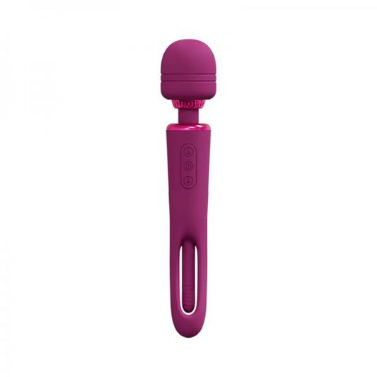 Vive Kiku Rechargeable Double Ended Wand With Innovative G-spot Flapping Stimulator Pink