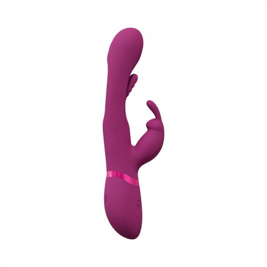 Vive Mika Rechargeable Triple Motor Vibrating Rabbit With Innovative G-spot Flapping Stimulator Pink