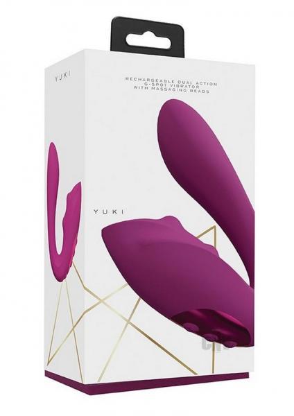 Vive Yuki Rechargeable Dual Motor G-spot Vibrator With Massaging Beads Pink
