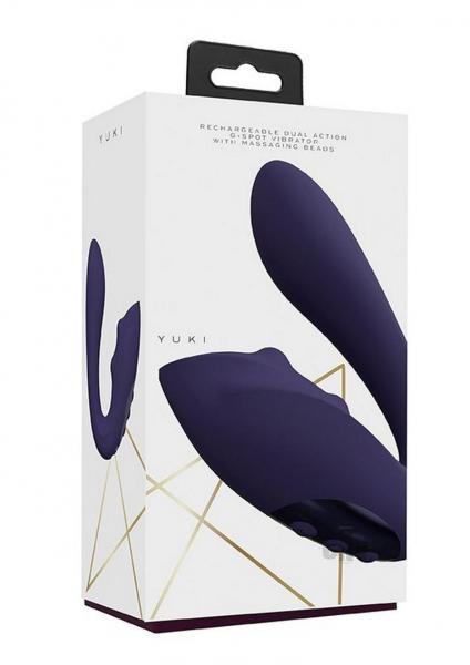 Vive Yuki Rechargeable Dual Motor G-spot Vibrator With Massaging Beads Purple