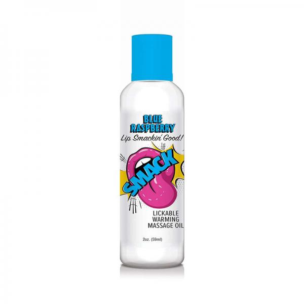 Smack Lickable Massage Oil Blue Raspberry 2 Oz.