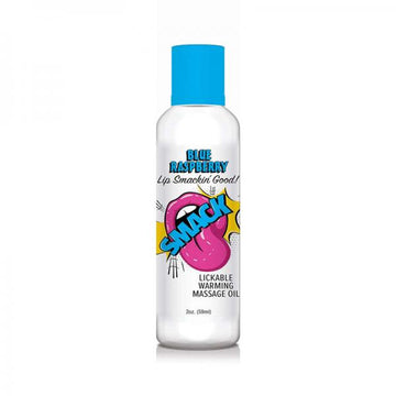 Smack Lickable Massage Oil Blue Raspberry 2 Oz.