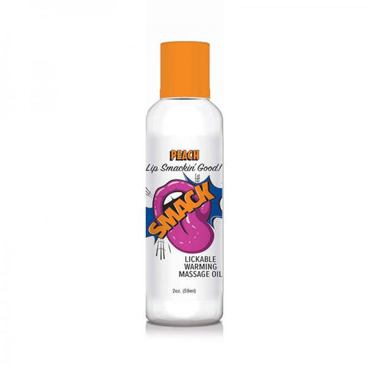 Smack Lickable Massage Oil Peach 2 Oz.