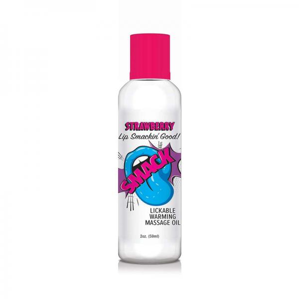 Smack Lickable Massage Oil Strawberry 2 Oz.