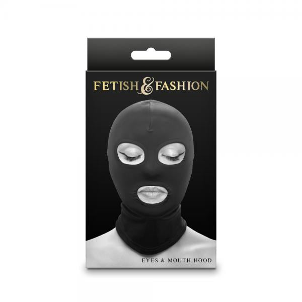 Fetish & Fashion Eyes&mouth Hood Black