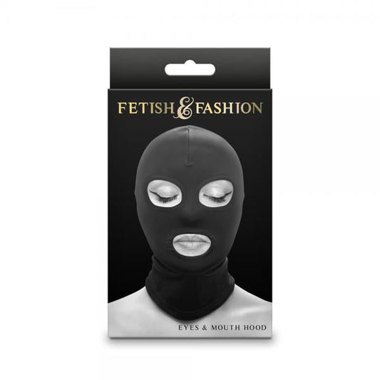 Fetish & Fashion Eyes&mouth Hood Black