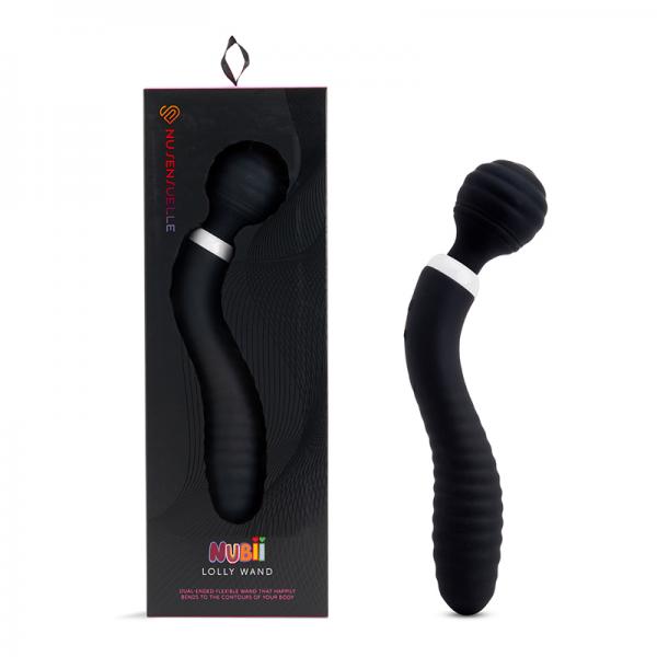 Nu Sensuelle Lolly Nubii Double-ended Flexible Wand Black