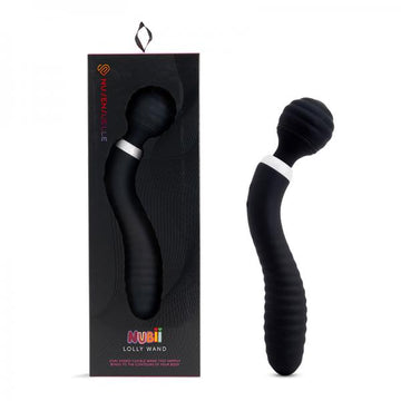 Nu Sensuelle Lolly Nubii Double-ended Flexible Wand Black