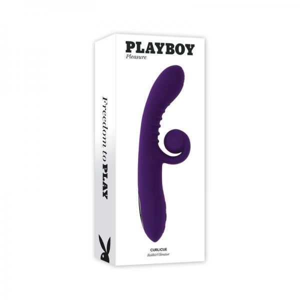 Playboy Curlicue Rechargeable Dual Stim Vibrator Silicone Acai