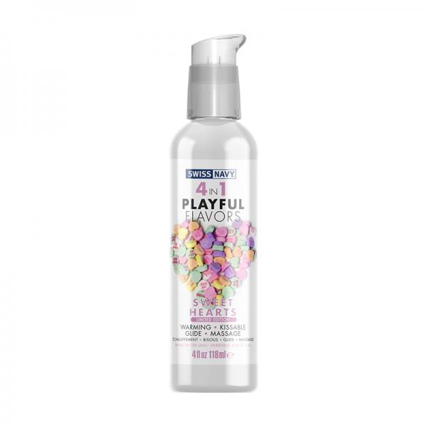 Swiss Navy 4 In 1 Playful Flavors Limited Edition Sweet Hearts 4 Oz.
