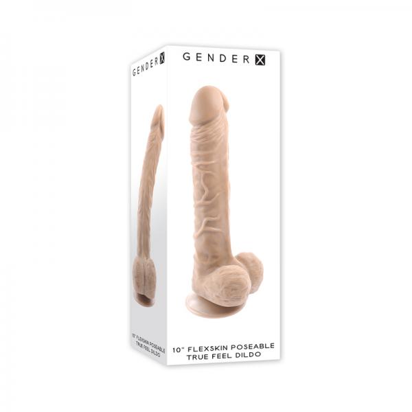 Gender X 10 In. Flexskin Poseable Truefeel Dildo Light