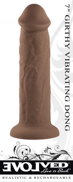 Evolved 7in Girthy Vibrating Dong Dark