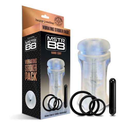 Mstr B8 Vibrating Stroker Pack Hand Cuff 5 Pc Set