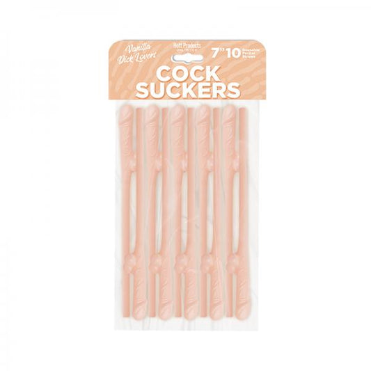Cock Suckers Pecker Straws Vanilla Lovers 10pk