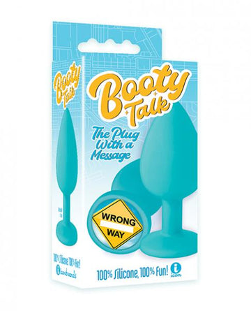 The 9's Booty Talk Wrong Way Silicone Butt Plug