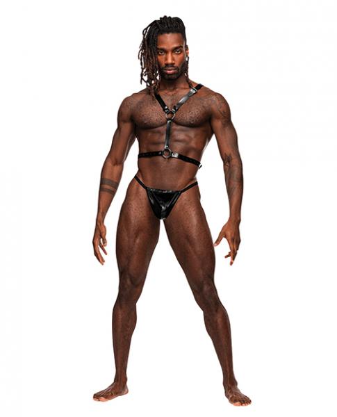 Sagittarius Leather Harness Black O/s