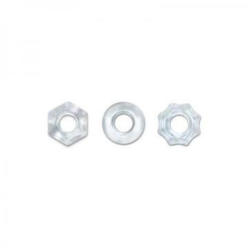 Renegade Chubbies 3 Pack Cock Rings Clear