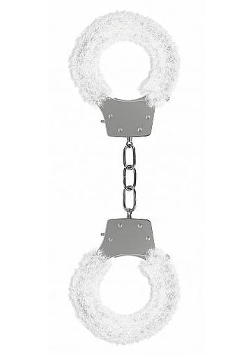 Ouch Pleasure Handcuffs Furry Cuffs White