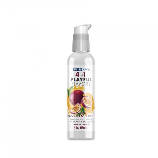 Swiss Navy 4 In 1 Playful Flavors Wild Passion Fruit 4oz