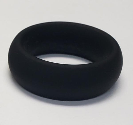 Wide Silicone Donut Ring Black 2 