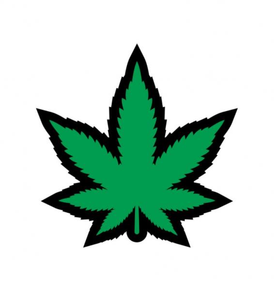 Green Marijuana Leaf Pin (net)